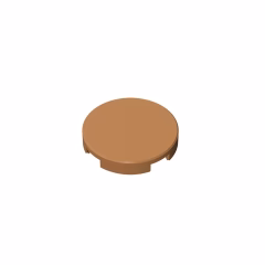 GOBRICKS GDS-611 Round 2 x 2 with Bottom Stud Holder - YWOBB