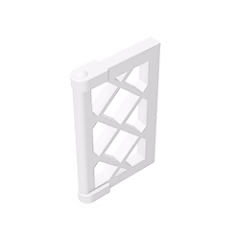 GOBRICKS GDS-790 Pane for Window 1 x 2 x 3 Lattice with Thick Corner Tabs - YWOBB