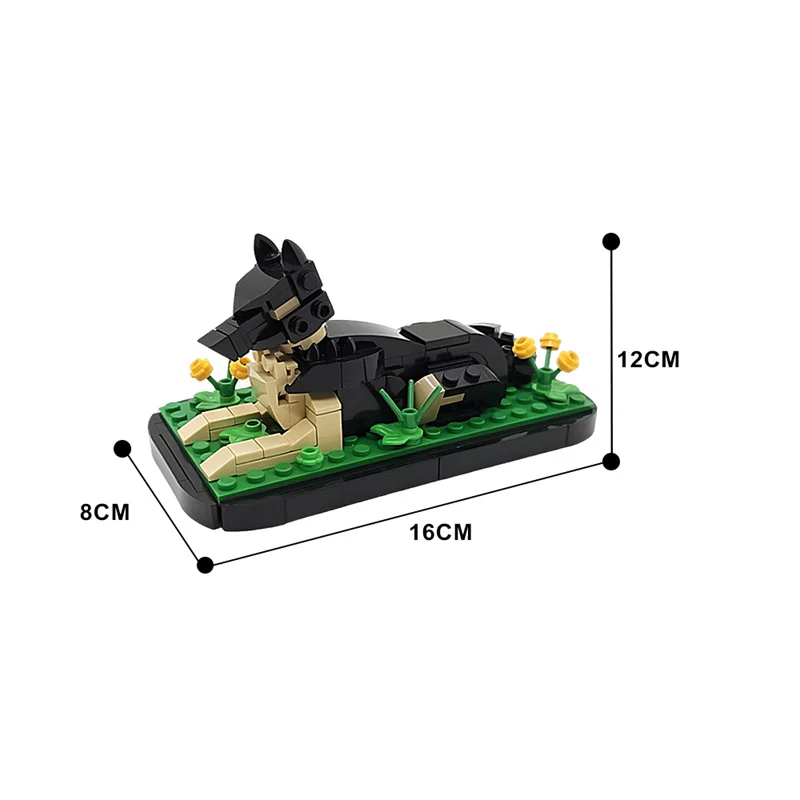 GOBRICKS MOC 185618 Sasha German Shepherd - YWOBB