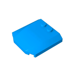 GOBRICKS GDS-1266 Wedge 4 x 4 x 2/3 Triple Curved - YWOBB