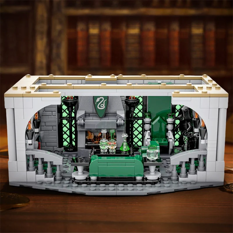 GOBRICKS MOC 154155 Slytherin Common Room and Dorm - YWOBB