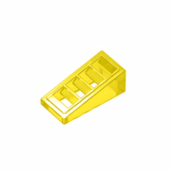GOBRICKS GDS-838 Slope 18 2 x 1 x 2/3 with 4 Slots - YWOBB