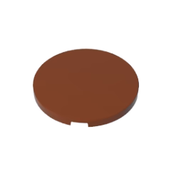 GOBRICKS GDS-21071 Tile Round 4 x 4 with Bottom Stud Holder - YWOBB