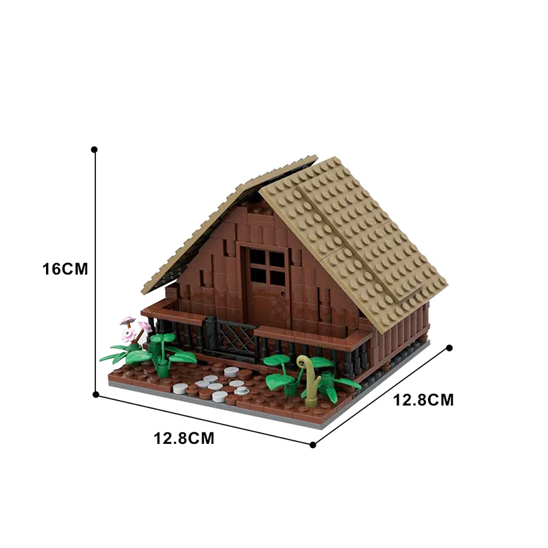 GOBRICKS MOC 146915 Wooden House (without interior) - YWOBB