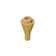 GOBRICKS GDS-1138 Cone 1 x 1 Inverted with Bar - YWOBB