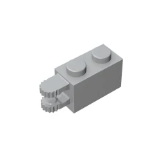 GOBRICKS GDS-1094 Hinge Brick 1 x 2 Locking with 2 Fingers Horizontal End, 9 Teeth - YWOBB
