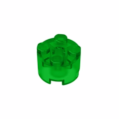 GOBRICKS GDS-607 Round 2 x 2 with Axle Hole - YWOBB