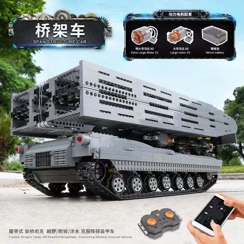 Mould King 20002 RC Bridge Tank - YWOBB