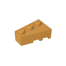 GOBRICKS GDS-594 Wedge 3 x 2 Left - YWOBB