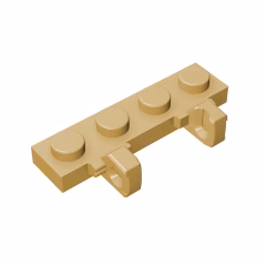 GOBRICKS GDS-894 Hinge Plate 1 x 4 Locking Dual 1 Fingers on Side - YWOBB