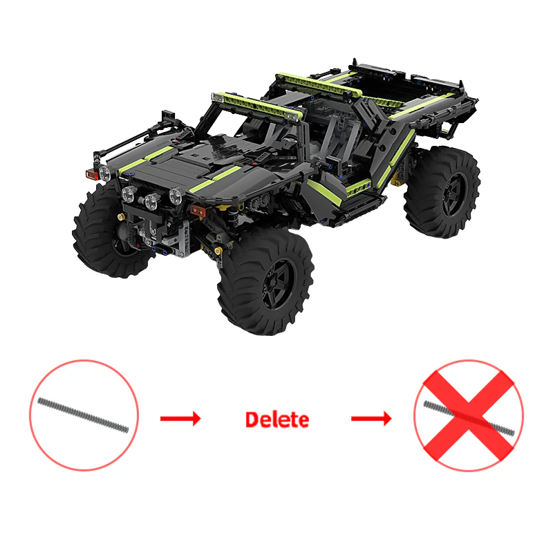 GOBRICKS MOC 166891 Halo Warthog M12-B (Scout Version) - YWOBB