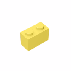 GOBRICKS GDS-532 Brick 1 x 2 - YWOBB