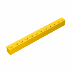 GOBRICKS GDS-538 Brick 1 x 12 - YWOBB