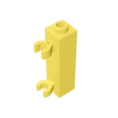 GOBRICKS GDS-738  Modified 1 x 1 x 3 with 2 Clips Vertical - YWOBB