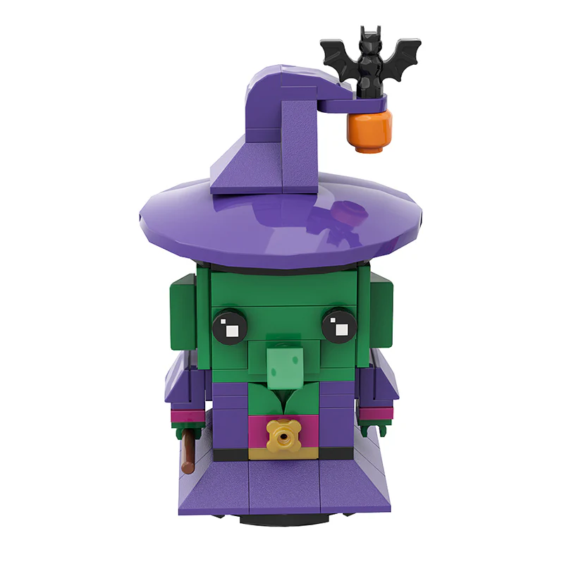 GOBRICKS MOC A0606Y03 Halloween BrickHeadz-Witch - YWOBB