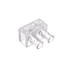 GOBRICKS GDS-957 Brick, Modified 1 x 2 with Pins - YWOBB