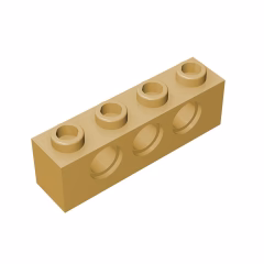 GOBRICKS GDS-625  Brick 1 x 4 with Holes - YWOBB