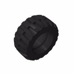 GOBRICKS GDS-1159 Tire 30.4 x 14 Offset Tread - Band Around Center of Tread - YWOBB