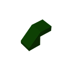 GOBRICKS GDS-1484 Slope 45 2 x 1 with Cutout without Stud - YWOBB