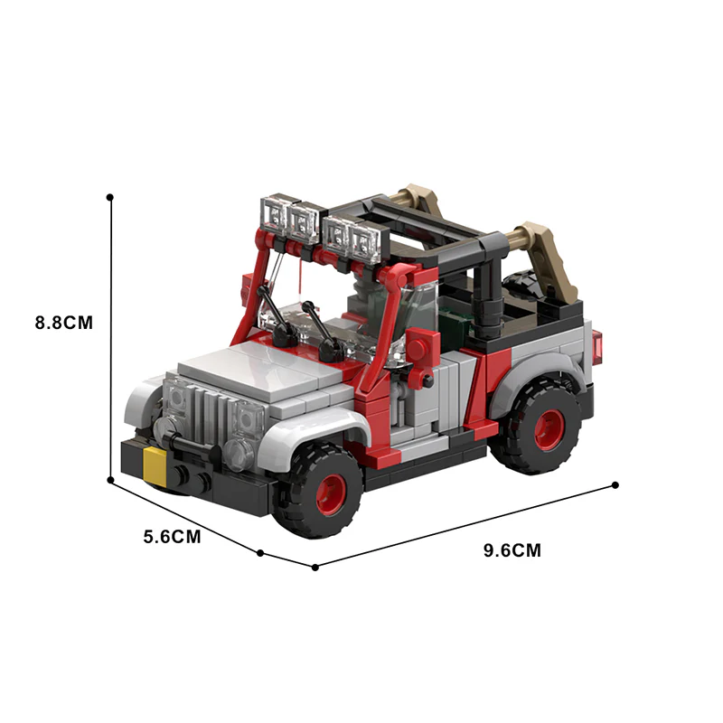 GOBRICKS MOC 25926 Jurassic Park Staff Jeep - YWOBB
