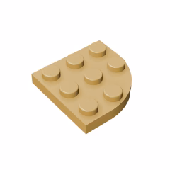 GOBRICKS GDS-570 Round Corner 3 x 3 - YWOBB