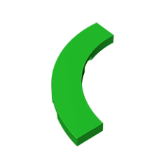 GOBRICKS GDS-1276 Round Corner 4 x 4 Macaroni Wide - YWOBB