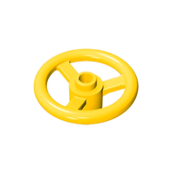 GOBRICKS GDS-1283 Steering Wheel Small, 3 Studs Diameter - YWOBB