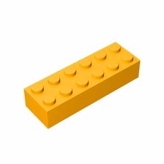 GOBRICKS GDS-543 Brick 2 x 6 - YWOBB