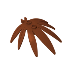 GOBRICKS GDS-1443 Plant Leaves 6 x 5 Swordleaf with Open O Clip Thick - YWOBB