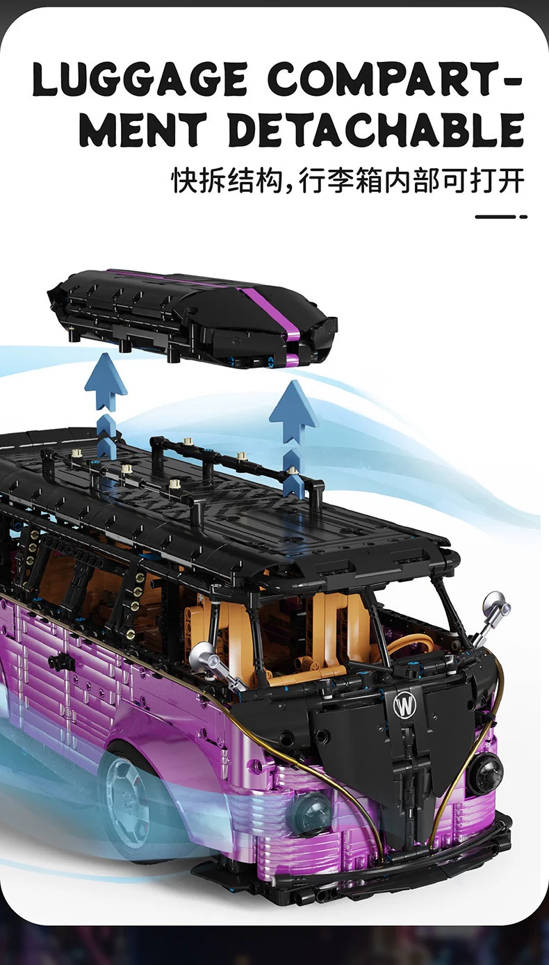 TGL T5022B 1:8 Volkswagen T2 Touring RV Camper - YWOBB