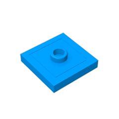 GOBRICKS GDS-805  Modified 2 x 2 with Groove and 1 Stud in Center - YWOBB