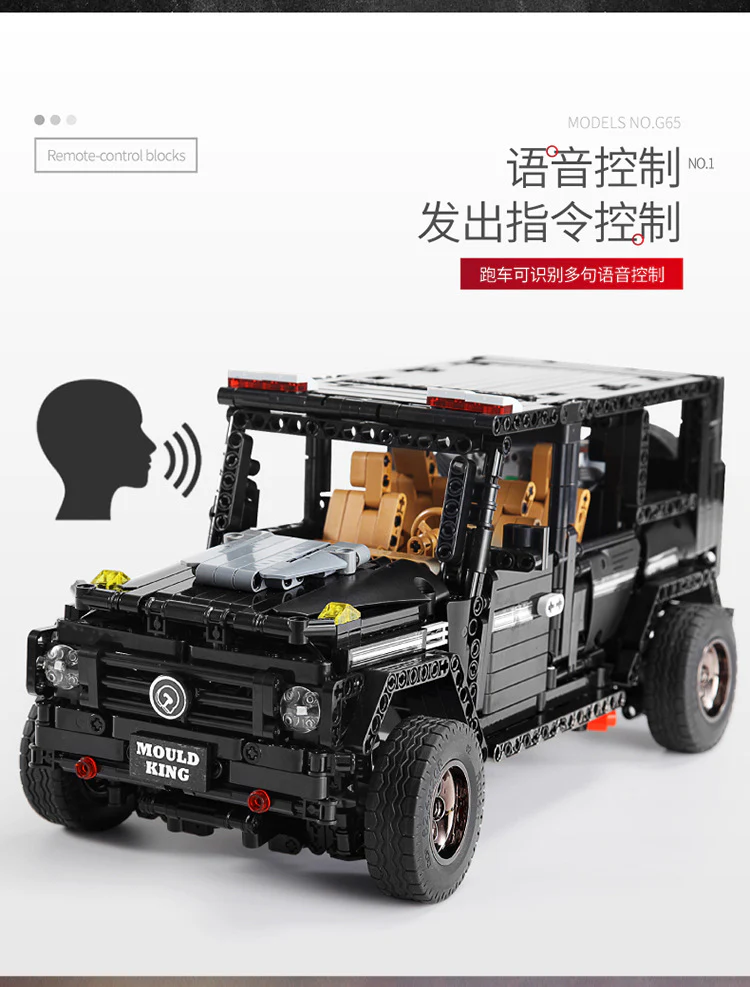 Mould King 13070 RC 1:10 Benz G65 with LED light kits - YWOBB
