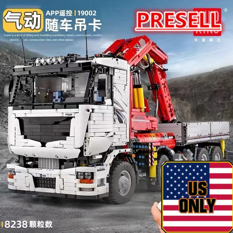 Mould King 19002 Pneumatic Crane Truck OVP US Warehouse Version - YWOBB