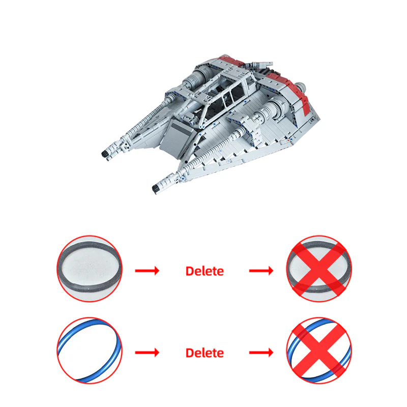 GOBRICKS MOC 1671 Rebel Snowspeeder - YWOBB