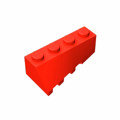 GOBRICKS GDS-1167 Wedge 4 x 2 Sloped Right - YWOBB