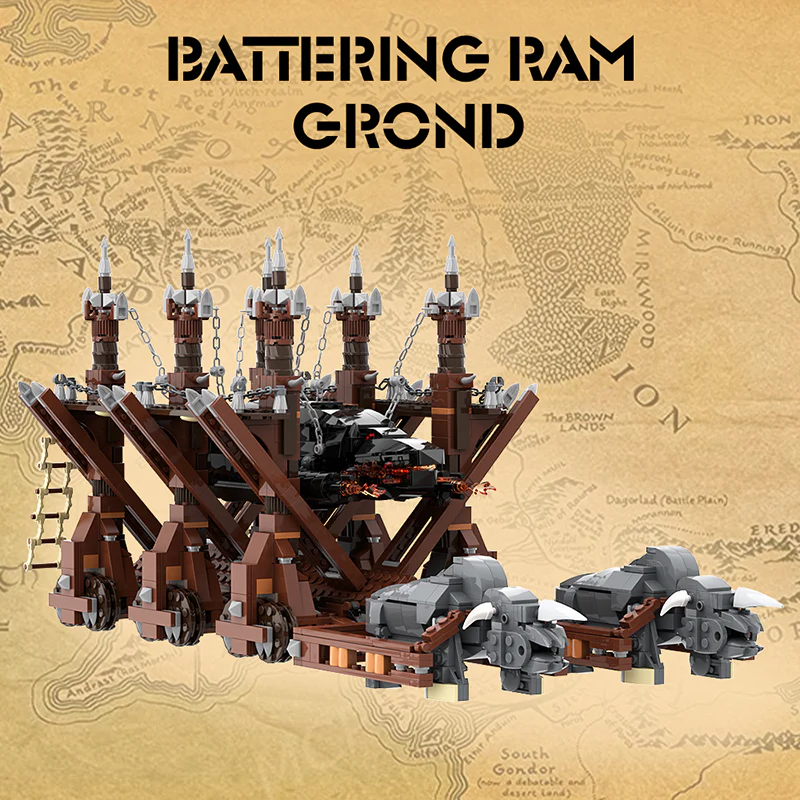 GOBRICKS MOC 135811 Battering ram-Grond - YWOBB