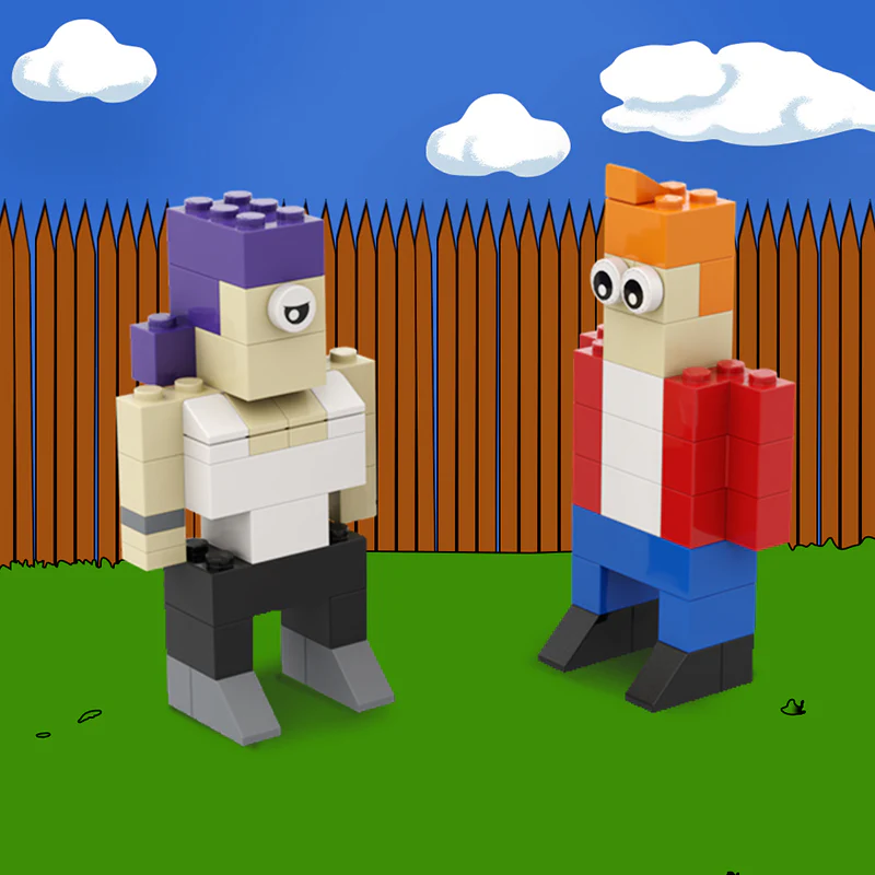 GOBRICKS MOC 156603 Leela & amp Fry - Futurama - YWOBB