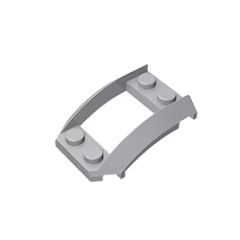 GOBRICKS GDS-1508 Wedge 4 x 3 Open with Cutout and 4 Studs - YWOBB