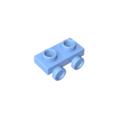 GOBRICKS GDS-90192 Bracket 1 x 2 with lower bump on one side - YWOBB