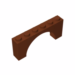 GOBRICKS GDS-678  Arch 1 x 6 x 2 - Medium Thick Top without Reinforced Underside - YWOBB