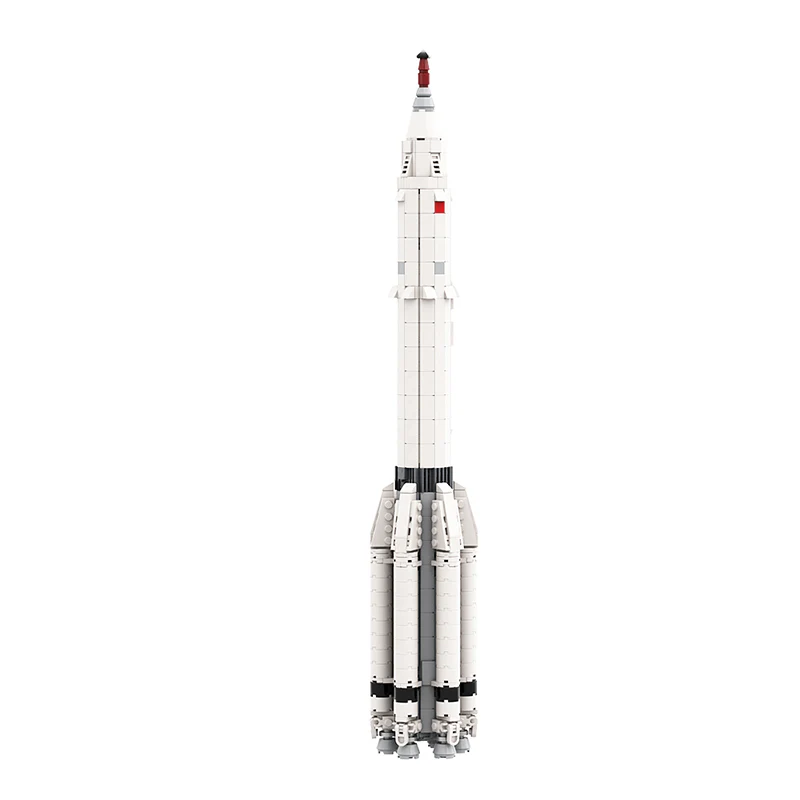 GOBRICKS MOC 102952 Proton K [1:110 Saturn V scale] with LK-1 circumlunar spacecraft - YWOBB
