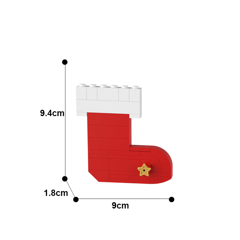 GOBRICKS MOC A0076Y04 Christmas pendant-Christmas socks - YWOBB