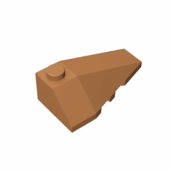 GOBRICKS GDS-754 Wedge 4 x 2 Triple Right - YWOBB