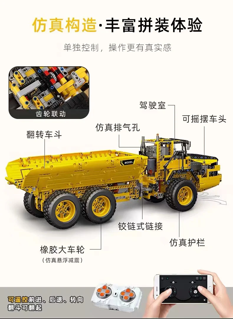 Mould King 17010 RC Engineering Series Dump Truck OVP EU Warehouse Version - YWOBB