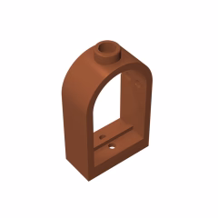 GOBRICKS GDS-872 Window 1 x 2 x 2 2/3 with Rounded Top - YWOBB