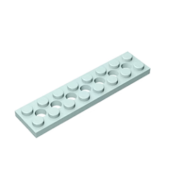 GOBRICKS GDS-699  Plate 2 x 8 with 7 Holes - YWOBB