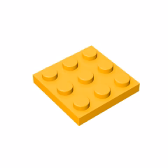 GOBRICKS GDS-518 Plate 3 x 3 - YWOBB