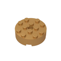 GOBRICKS GDS-952 Brick, Round 4 x 4 with Hole - YWOBB