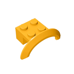 GOBRICKS GDS-1319 Mudguard 4 x 2 1/2 x 1 with Arch Round - YWOBB