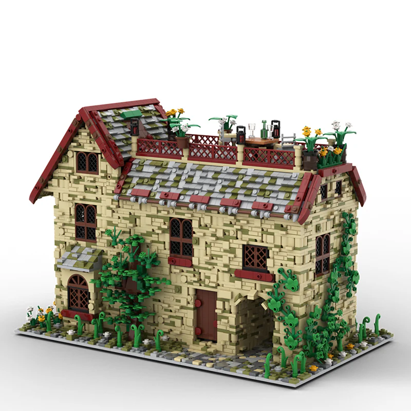 GOBRICKS MOC 135076 A house with an attic - YWOBB